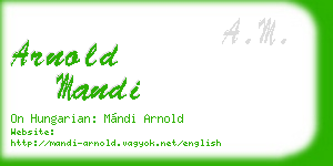 arnold mandi business card
