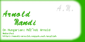 arnold mandi business card